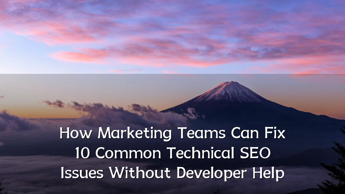 How Marketing Teams Can Fix 10 Common Technical SEO Issues Without Developer Help