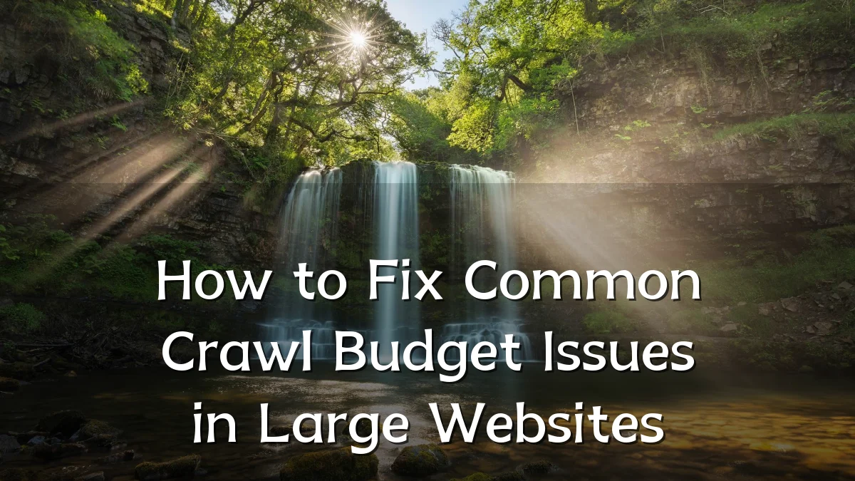 How to Fix Common Crawl Budget Issues in Large Websites